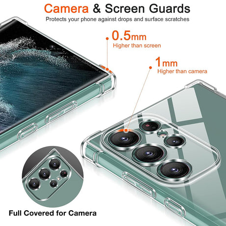 Husa de protectie Techsuit Shockproof Clear Silicone compatibil cu Samsung Galaxy S25 Ultra, Transparent