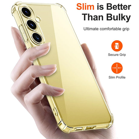 Husa de protectie Techsuit Shockproof Clear Silicone compatibil cu Samsung Galaxy S25 Plus, Transparent