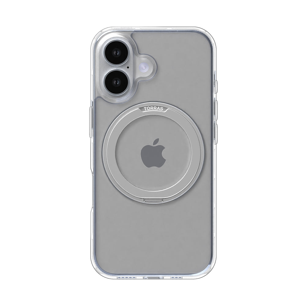 Husa de protectie Torras Ostand Pro MagSafe Series compatibil cu iPhone 16, Transparent