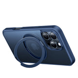 Husa de protectie Torras Ostand Pro MagSafe Series compatibil cu iPhone 16 Pro, Bleumarin