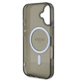 Husa de protectie Guess IML Glitter Circle MagSafe (GUHMP16MHFGEREK) compatibil cu iPhone 16 Plus, Negru