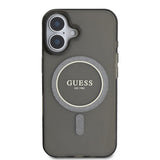 Husa de protectie Guess IML Glitter Circle MagSafe (GUHMP16MHFGEREK) compatibil cu iPhone 16 Plus, Negru