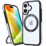 Husa de protectie Torras Ostand R Fusion MagSafe Series compatibil cu iPhone 16, Negru