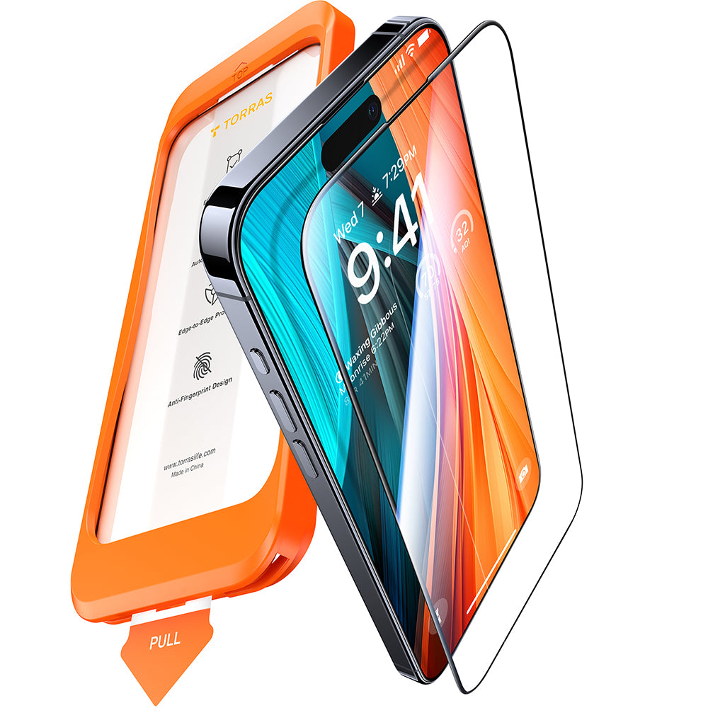 Folie de protectie Torras GlassGo Install Master compatibil cu iPhone 16 Plus, Negru