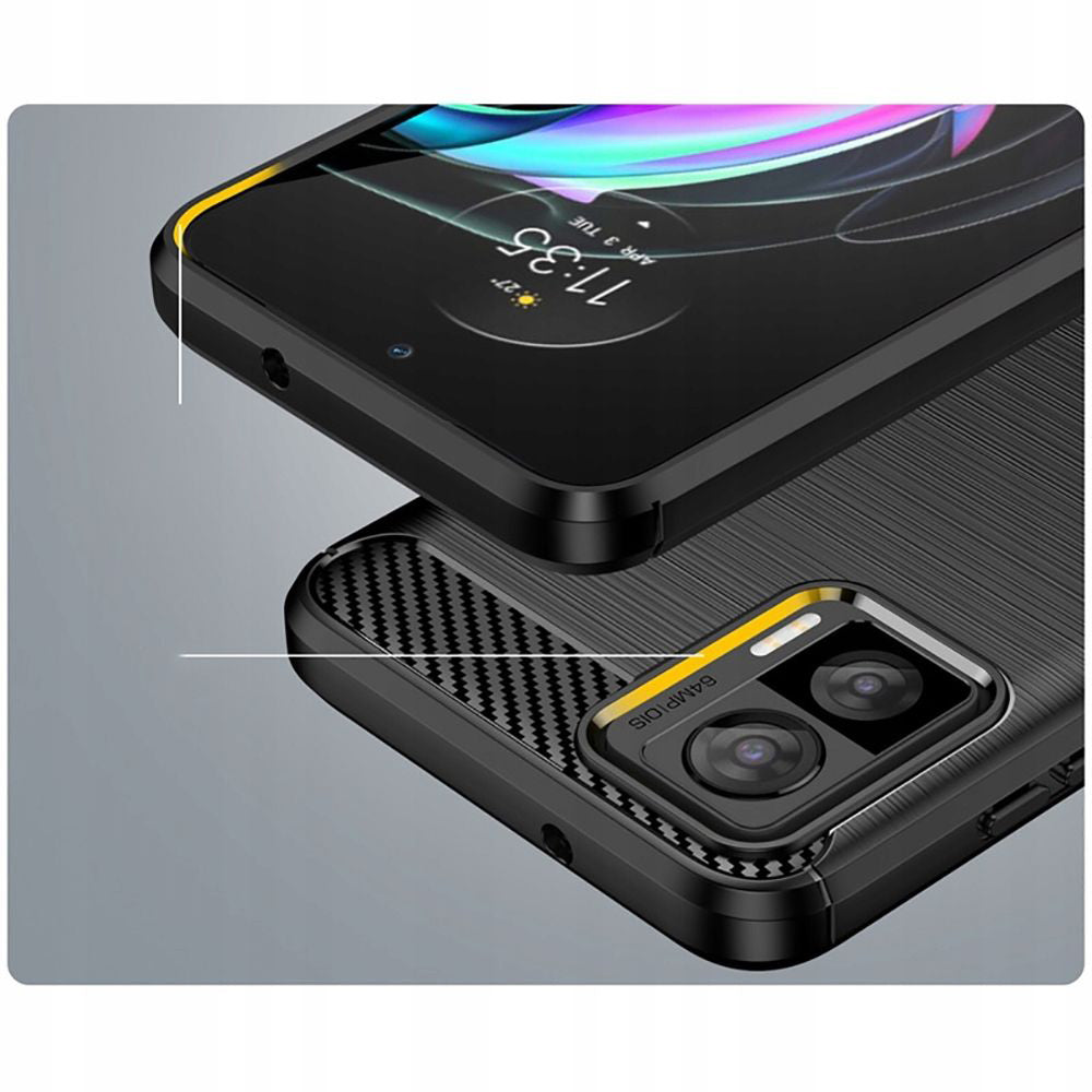 Husa de protectie Techsuit Carbon Silicone compatibil cu Motorola Edge 30 Neo, Negru