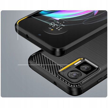 Husa de protectie Techsuit Carbon Silicone compatibil cu Motorola Edge 30 Neo, Negru