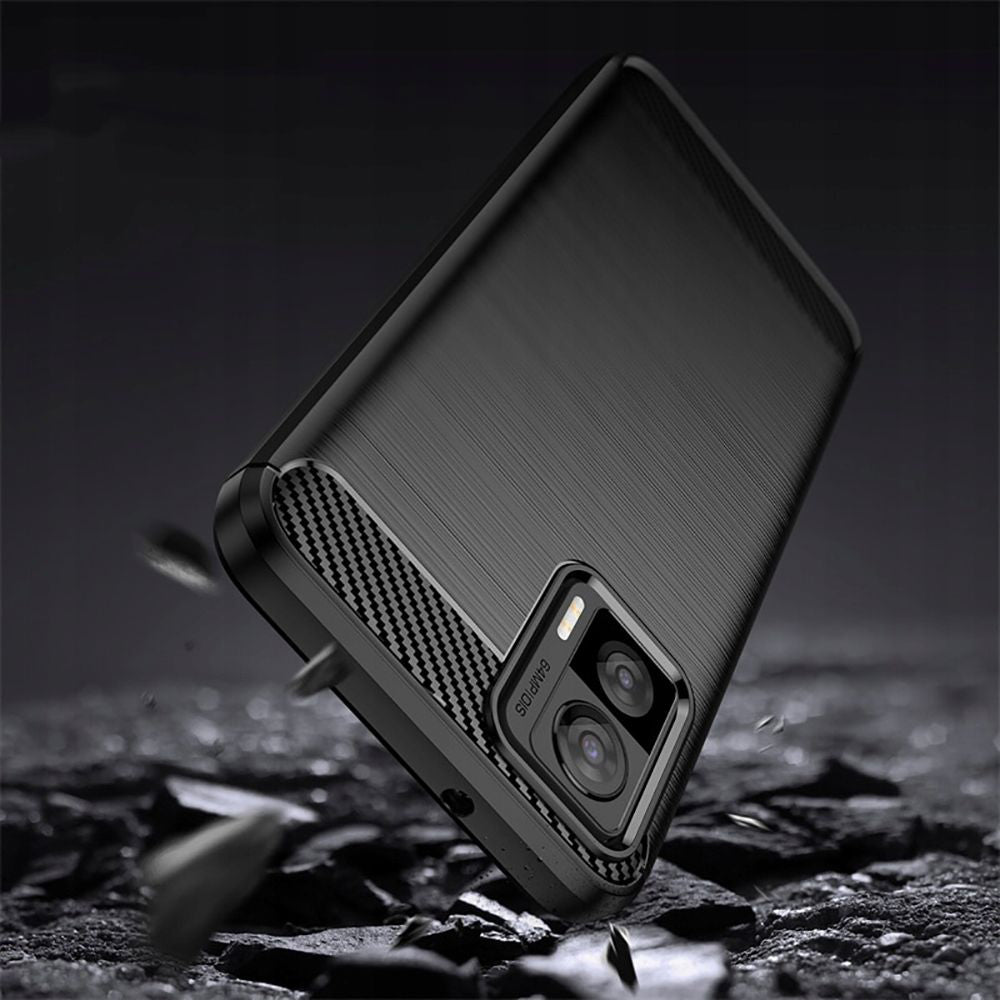 Husa de protectie Techsuit Carbon Silicone compatibil cu Motorola Edge 30 Neo, Negru