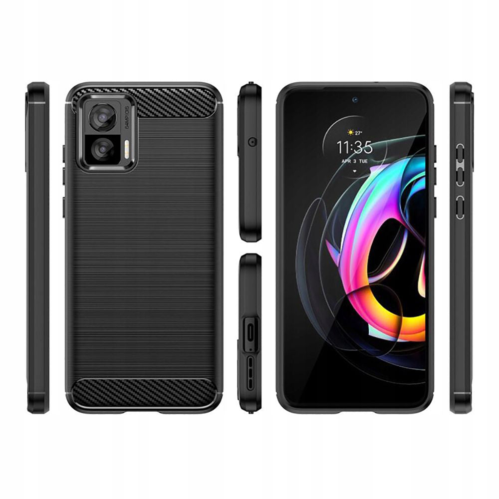 Husa de protectie Techsuit Carbon Silicone compatibil cu Motorola Edge 30 Neo, Negru