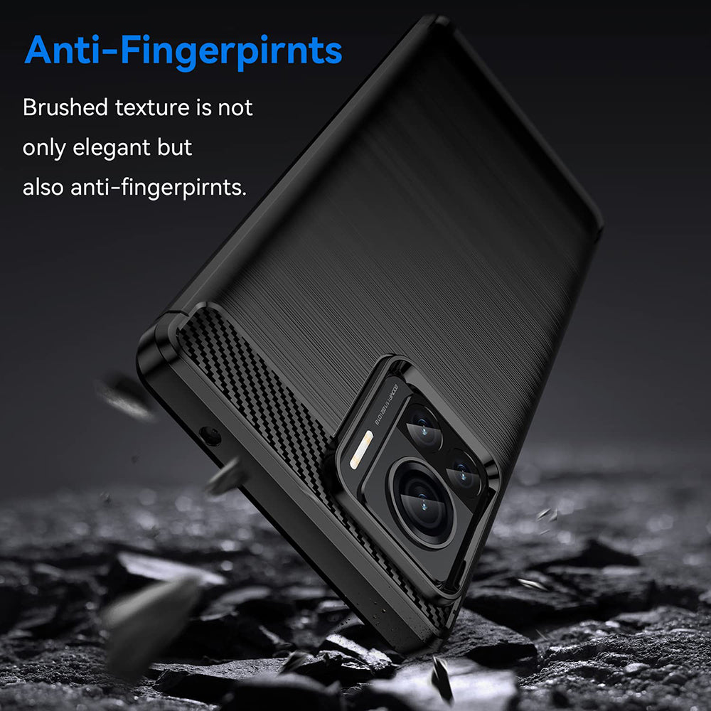 Husa de protectie Techsuit Carbon Silicone compatibil cu Motorola Edge 30 Ultra, Negru