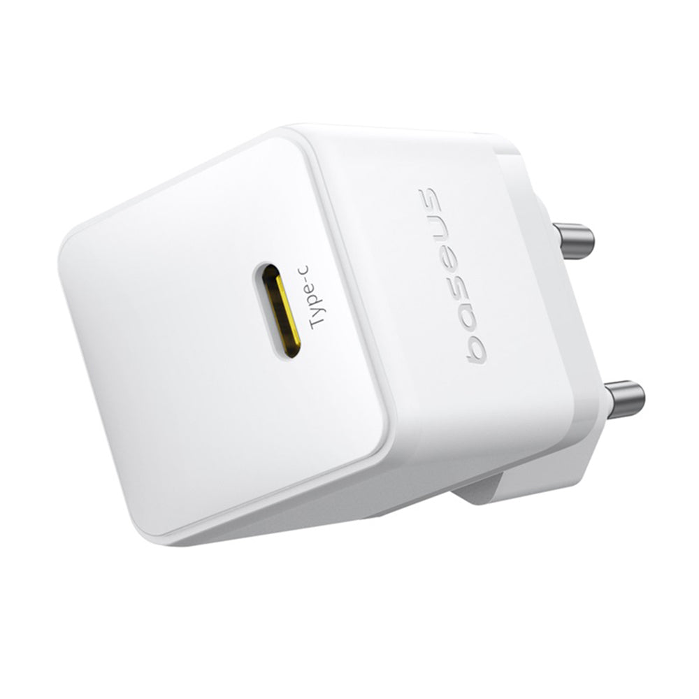 Incarcator Baseus (P10111602213-01), USB-C, PD 20W, 1m, Alb