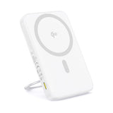 Baterie externa Baseus PicoGo (P10076800213-01), Type-C, Qi2, Fast Charging, 20W, 5000mAh, Rotable Stand, Cable Type-C, Alb