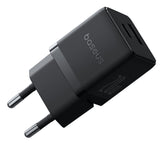 Incarcator Baseus Palm (P10111608113-01), Type-C Cable Included, 2in1 Fast Charger, USB, USB-C, 20W, 5V/3.0A, 1m, Cluster Black