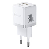 Incarcator Baseus Palm (P1011160A213-00), Fast Charging, 2in1, USB, Type-C, 30W, Moon White