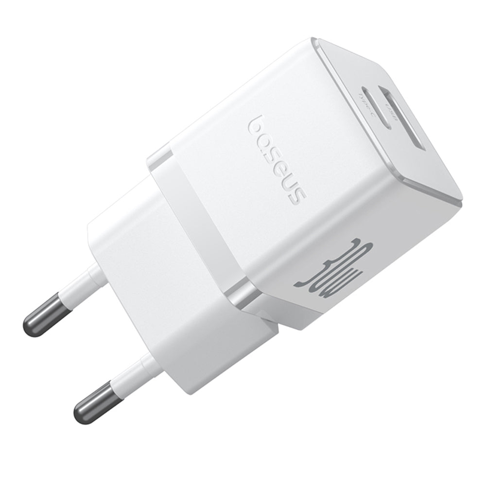Incarcator Baseus Palm (P1011160A213-00), Fast Charging, 2in1, USB, Type-C, 30W, Moon White