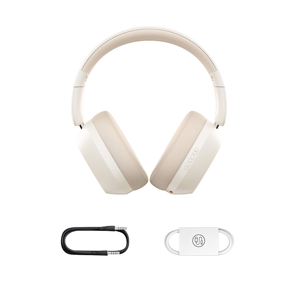 Casti Baseus Wireless Bass 35 Max (A00070800221-00), On-ear, Bluetooth 5.3, Sound Isolation, Foldable, Stellar White