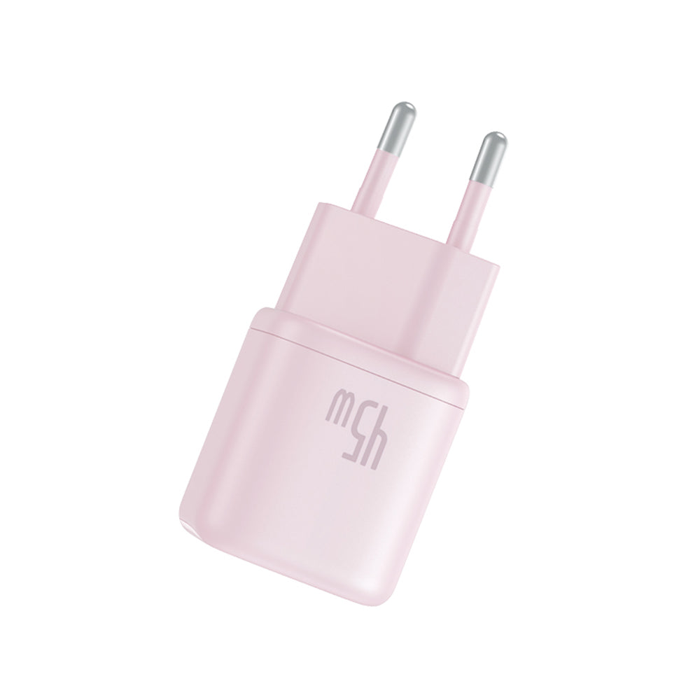 Incarcator Baseus PicoGo (P10176800413-00), GaN, Fast Charging, 45W, USB-C, Roz Pastel