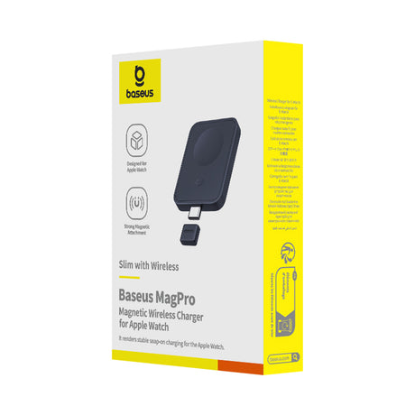 Incarcator Baseus Magnetic Wireless MagPro (P10264106123-00), for Apple Watch, USB-C, 2.5W, Negru Cosmic