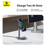 Incarcator Baseus Magnetic Wireless Orbit 2 Pro (P10273500813-00), Cooling Fast Charger for Phone, Earbuds, 20W, Gri Spatial