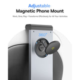 Suport Baseus MagPro II (C40272901121-00), for Backseat Headrests, Cup Holder, 360° Phone Mount, Table, Negru Cosmic