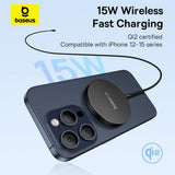 Incarcator Baseus Magnetic Wireless Simple Mini4 Air (P10278200111-00), Fast Charging, Cable Type-C, Qi2, 15W, Cluster Black