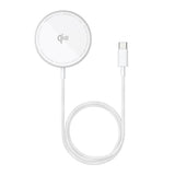 Incarcator Baseus Magnetic Wireless Simple Mini4 Air (P10278200S11-00), Fast Charging, Cable Type-C, Qi2, 15W, Frost Silver