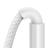 Cablu Baseus Display 2 (P10382702211-01), Fast Charging, Type-C to Type-C, Digital Display, 100W, 2m, Moon White