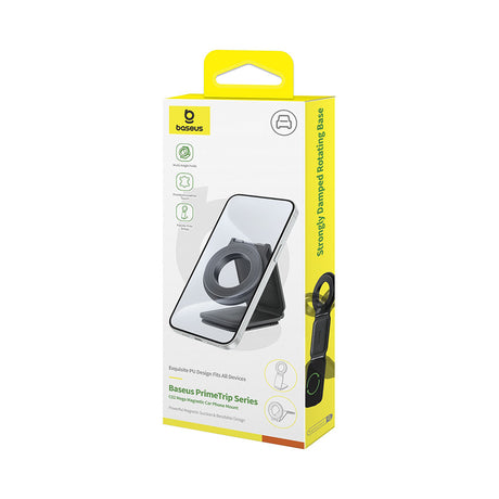 Suport Baseus PrimeTrip Series C02 (C40169002113-00), PU Leather, 360°, 25N, Versatile Mounting Option, Cluster Black