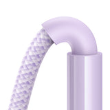 Cablu Baseus Display 2 (P10382702511-00), Fast Charging, Type-C to Type-C, Digital Display, 100W, 1m, Nebula Purple