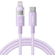 Cablu Baseus Display 2 (P10382703511-00), Fast Charging, Type-C, Lightning, Digital Display, 20W, 1m, Nebula Purple