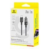 Cablu Baseus Display 2 (P10382703121-00), Fast Charging, Type-C to Lightning, Digital Display, 20W, 1m, Negru Cosmic