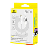 Cablu Baseus Display 2 (P10382703211-00), Fast Charging, Type-C to Lightning, Digital Display, 20W, 1m, Moon White