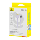 Cablu Baseus Display 2 (P10382701511-00), Fast Charging, USB to Type-C, Digital Display, 100W, 1m, Nebula Purple