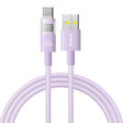 Cablu Baseus Display 2 (P10382701511-01), Fast Charging, USB to Type-C, Digital Display, 100W, 2m, Nebula Purple