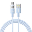 Cablu Baseus Display 2 (P10382701311-01), Fast Charging, USB to Type-C, Digital Display, 100W, 2m, Galaxy Blue
