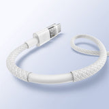 Cablu Baseus Display 2 (P10382701211-00), Fast Charging, USB to Type-C, Digital Display, 100W, 1m, Moon White