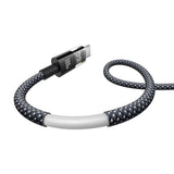 Cablu Baseus Display 2 (P10382701121-00), Fast Charging, USB to Type-C, Digital Display, 100W, 1m, Negru Cosmic