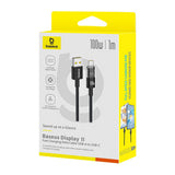 Cablu Baseus Display 2 (P10382701121-00), Fast Charging, USB to Type-C, Digital Display, 100W, 1m, Negru Cosmic