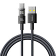 Cablu Baseus Display 2 (P10382701111-00), Fast Charging, USB to Type-C, Digital Display, 100W, 2m, Negru Cosmic