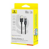 Cablu Baseus Display 2 (P10382701111-00), Fast Charging, USB to Type-C, Digital Display, 100W, 2m, Negru Cosmic