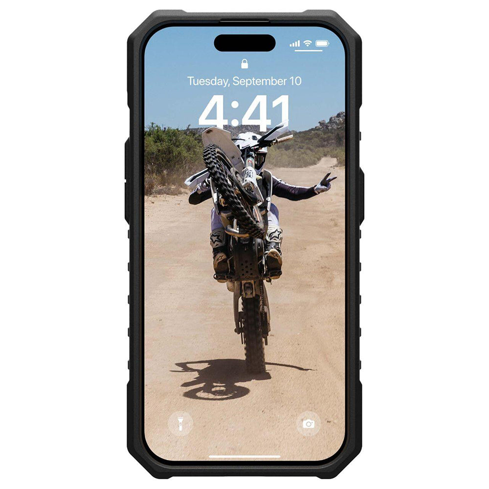 Husa de protectie UAG Pathfinder SE MagSafe compatibil cu iPhone 15 Pro, Geo Camo