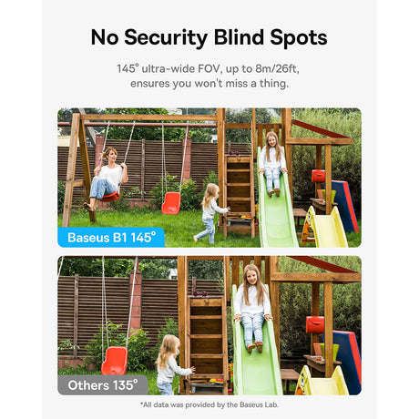 Baseus Outdoor Camera Security B1 (S0SV002130), 2K, 8GB, Two-way Talk, Night Vision, IP67, 7.800mAh, Alb