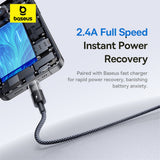 Cablu Baseus Display 2 (P10382700121-00), USB to Lightning, Fast Charging, Digital Display, 2.4A, 1m, Negru Cosmic