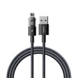 Cablu Baseus Display 2 (P10382700121-00), USB to Lightning, Fast Charging, Digital Display, 2.4A, 1m, Negru Cosmic