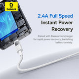 Cablu Baseus Display 2 (P10382700211-00), USB to Lightning, Fast Charging, Digital Display, 2.4A, 1m, Moon White