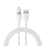 Cablu Baseus Display 2 (P10382700211-00), USB to Lightning, Fast Charging, Digital Display, 2.4A, 1m, Moon White