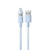 Cablu Baseus Display 2 (P10382700311-00), USB to Lightning, Fast Charging, Digital Display, 2.4A, 1m, Galaxy Blue