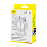 Cablu Baseus Display 2 (P10382700511-00), USB to Lightning, Fast Charging, Digital Display, 2.4A, 1m, Nebula Purple