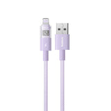 Cablu Baseus Display 2 (P10382700511-00), USB to Lightning, Fast Charging, Digital Display, 2.4A, 1m, Nebula Purple