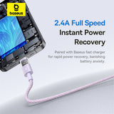 Cablu Baseus Display 2 (P10382700511-01), USB to Lightning, Fast Charging, Digital Display, 2.4A, 2m, Nebula Purple