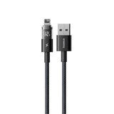 Cablu Baseus Display 2 (P10382700121-01), USB to Lightning, Fast Charging, Digital Display, 2.4A, 2m, Negru Cosmic